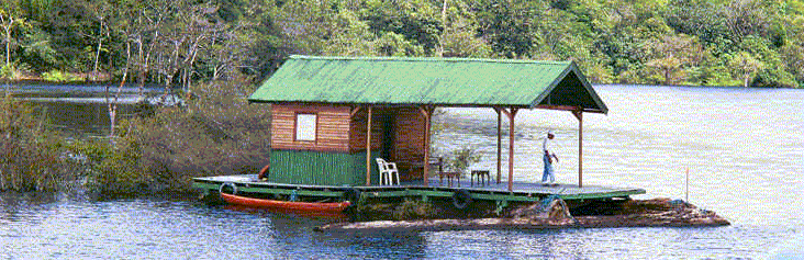 Floating house on the Rio Negro. The guy who lived here loved to dress up in camoflage and pretend he was a soldier.